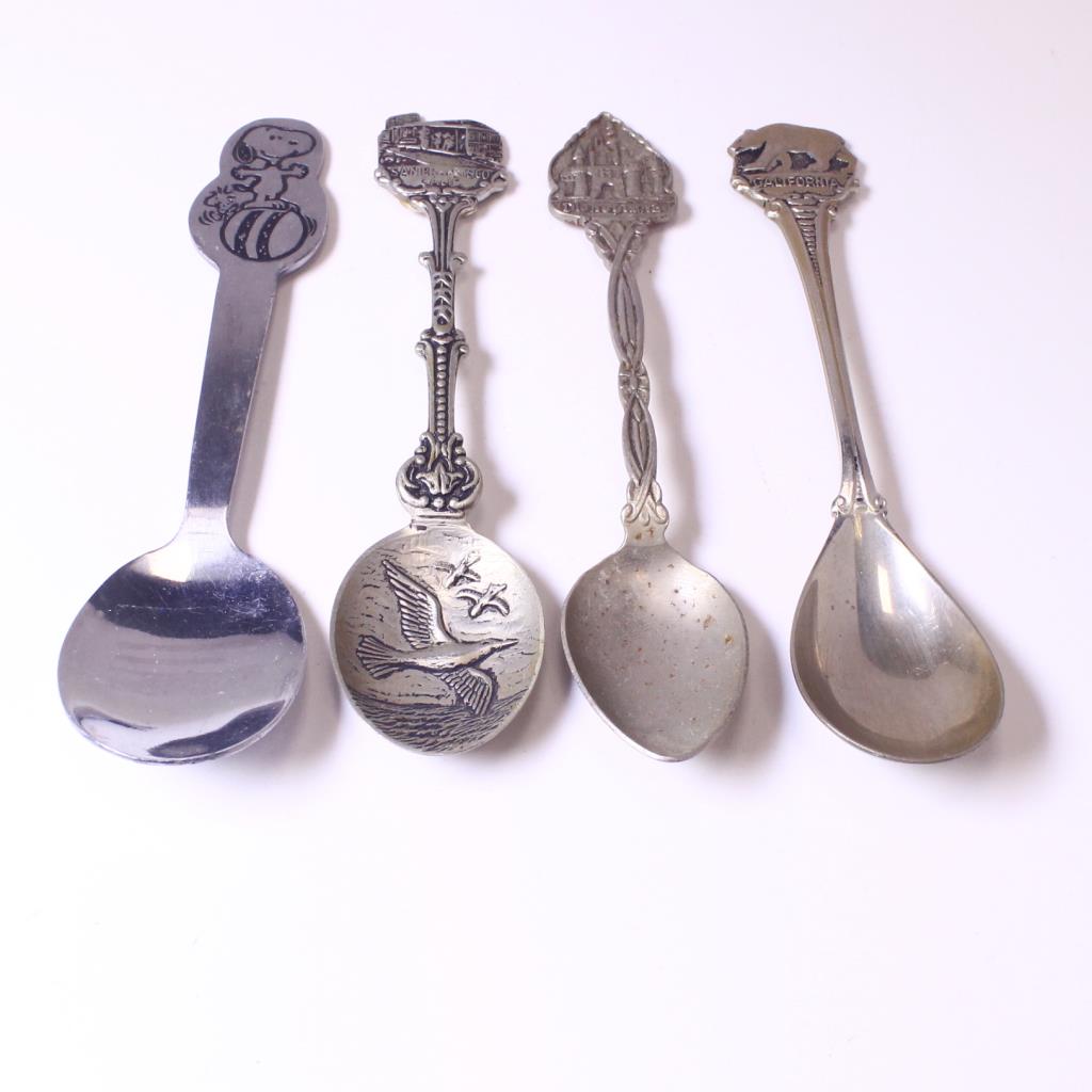 4 Vintage Collector's Spoons Property Room