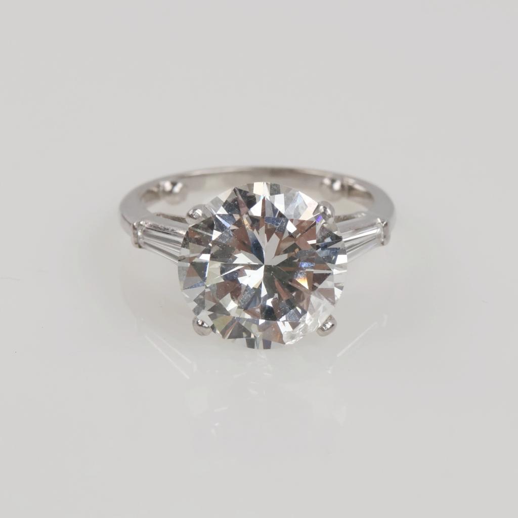 4.47ctTW Diamond Platinum Engagement Ring- Evaluated By Our Certified Gemologist - AGS / GIA