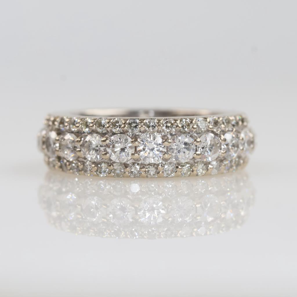 4.88ctTW Diamond 10kt White Gold Eternity Band - Evaluated By Our Certified Gemologist - AGS / GIA