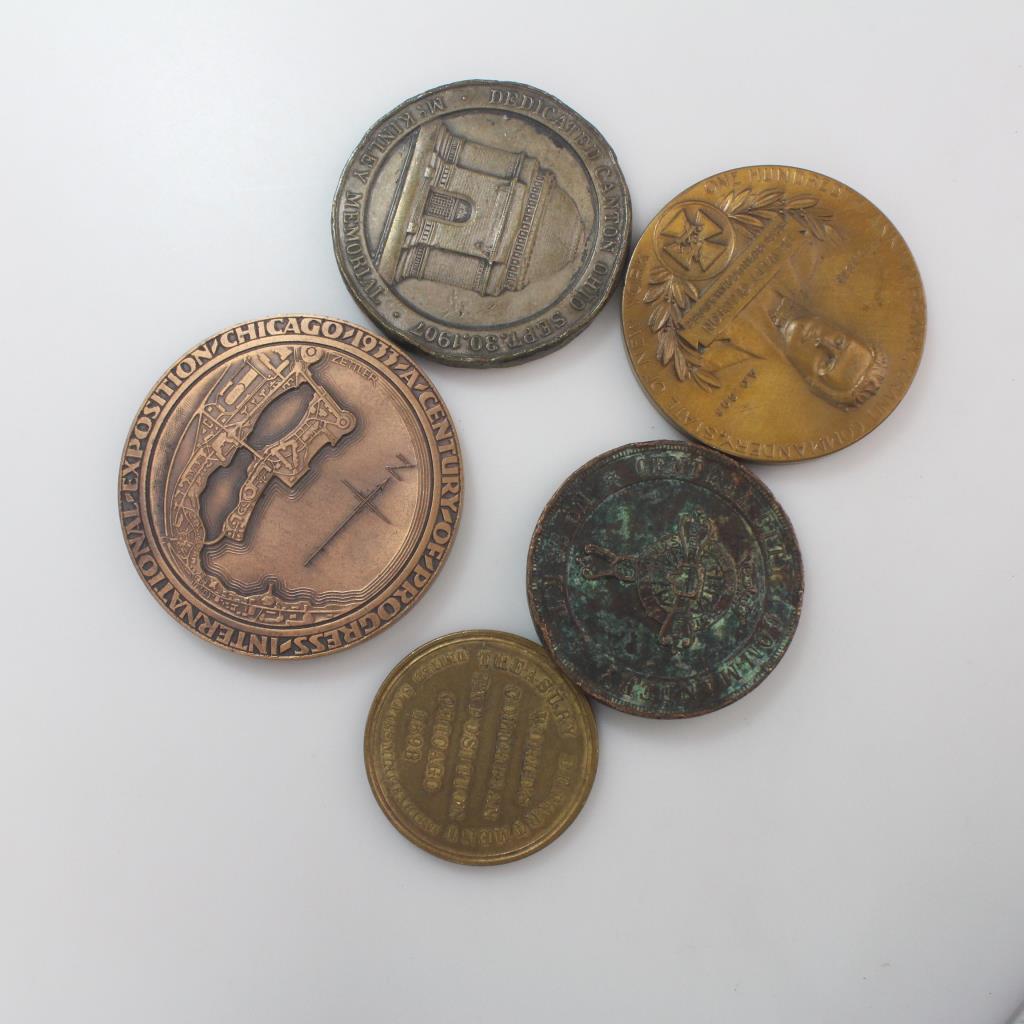 5 Assorted Collectible Tokens Property Room