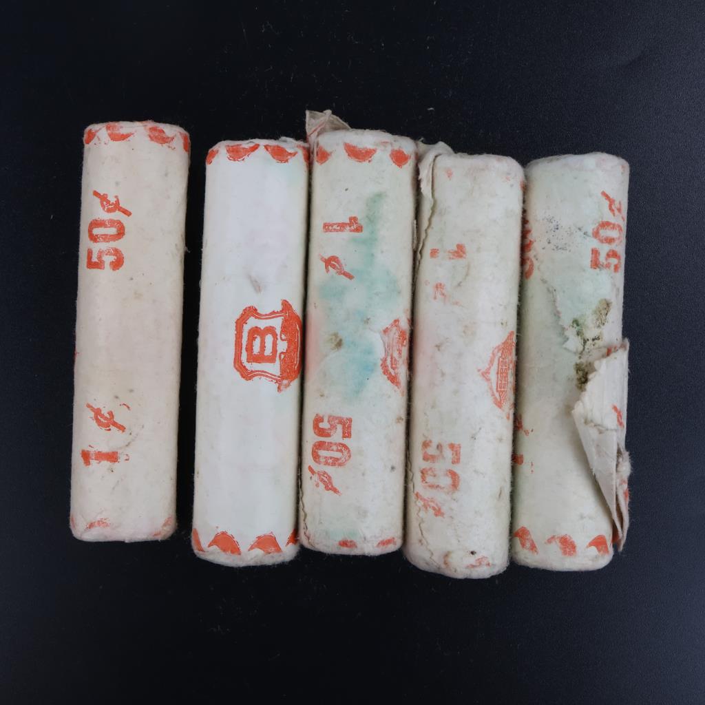 5 Rolls Canadian 1 Cent Coins