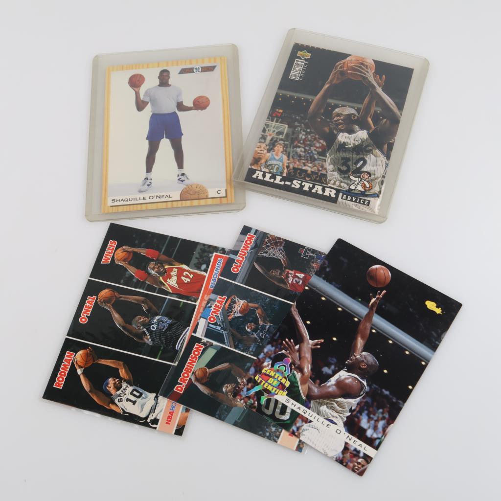 5 Shaquille O'Neal Basketball Trading Cards