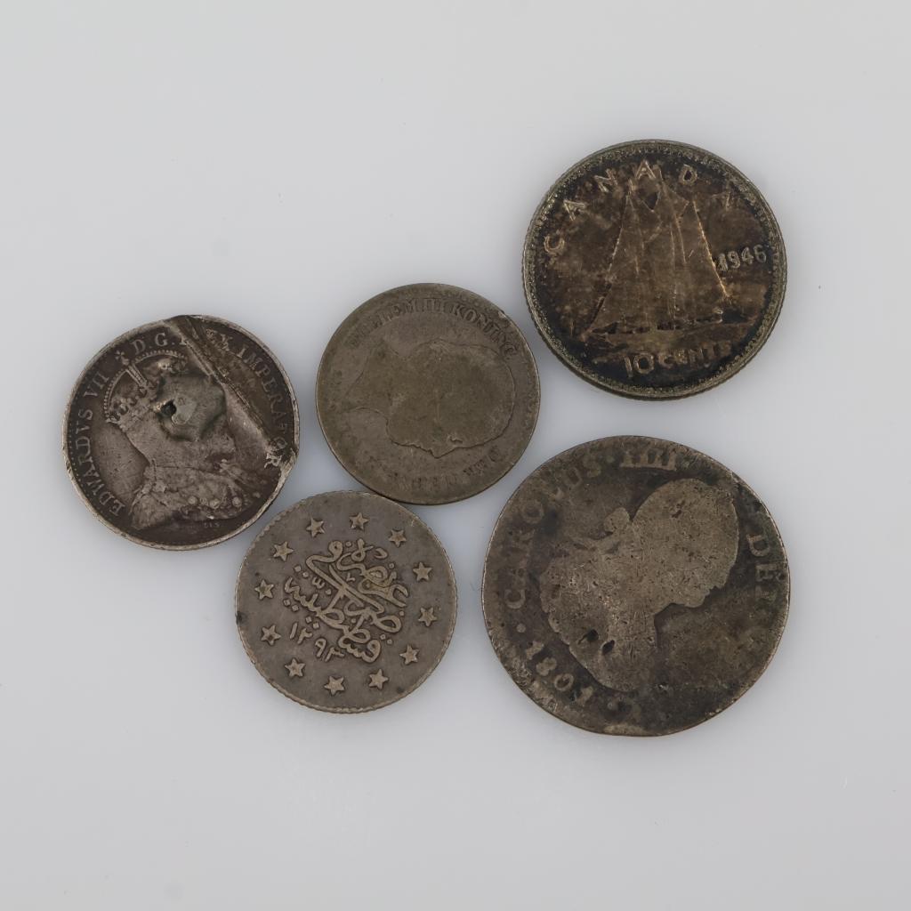 5 Silver Foreign Coins