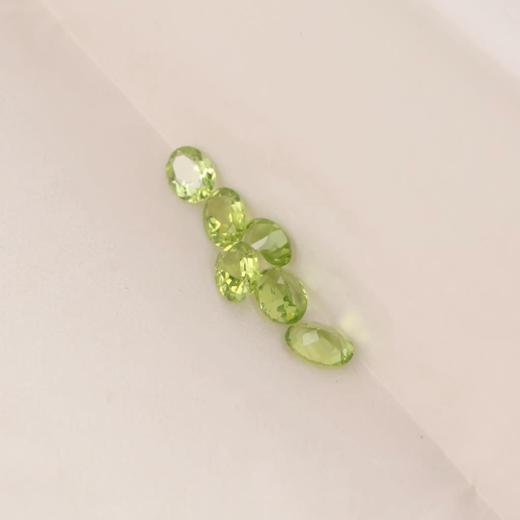 6 Peridot Oval Loose Stones