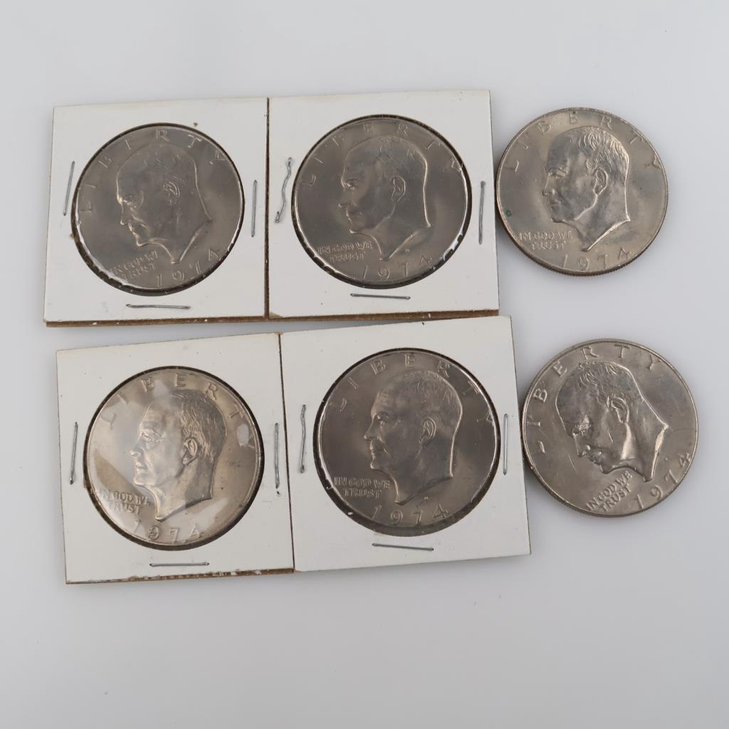 6 US Eisenhower Dollars