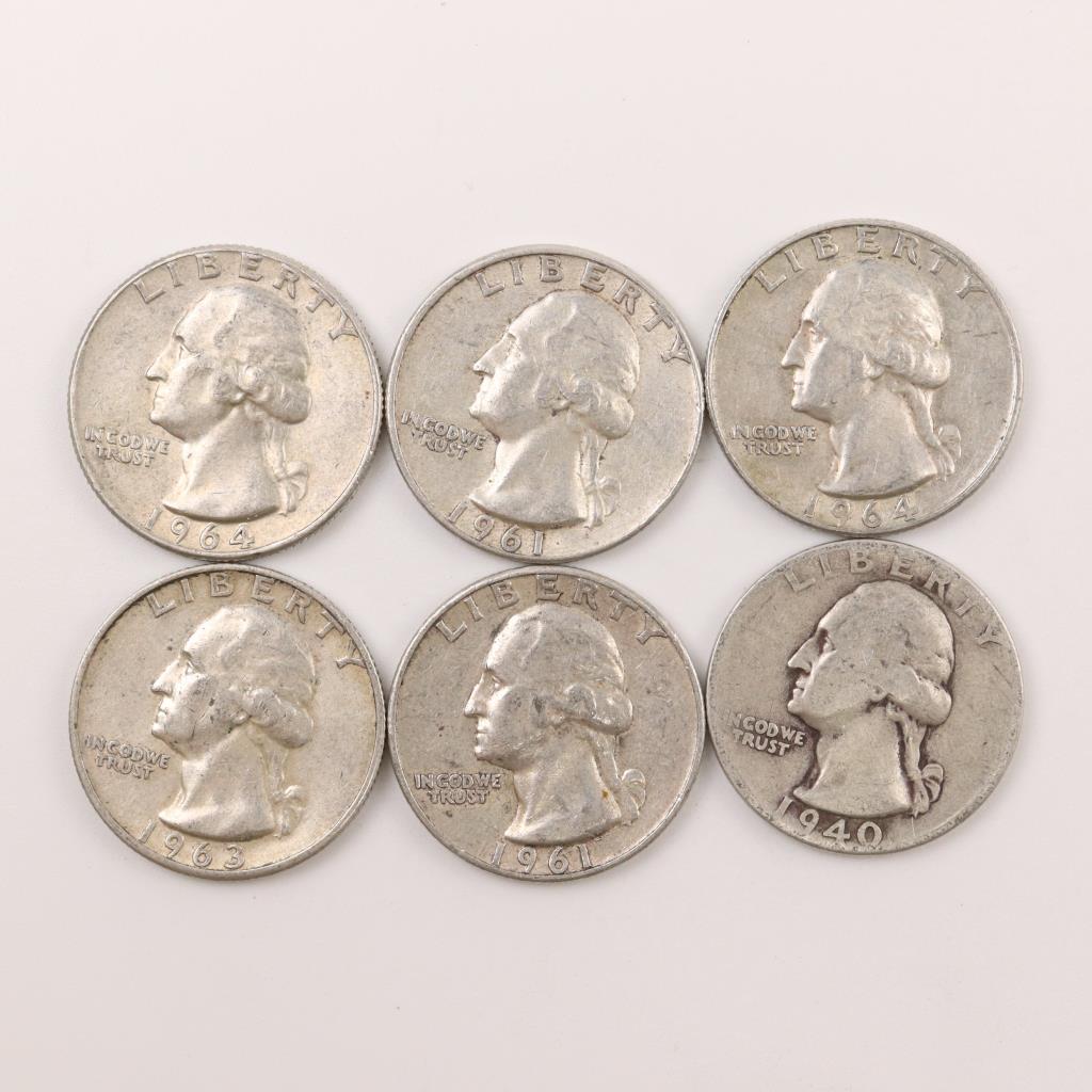 6 US Silver Quarters | Property Room