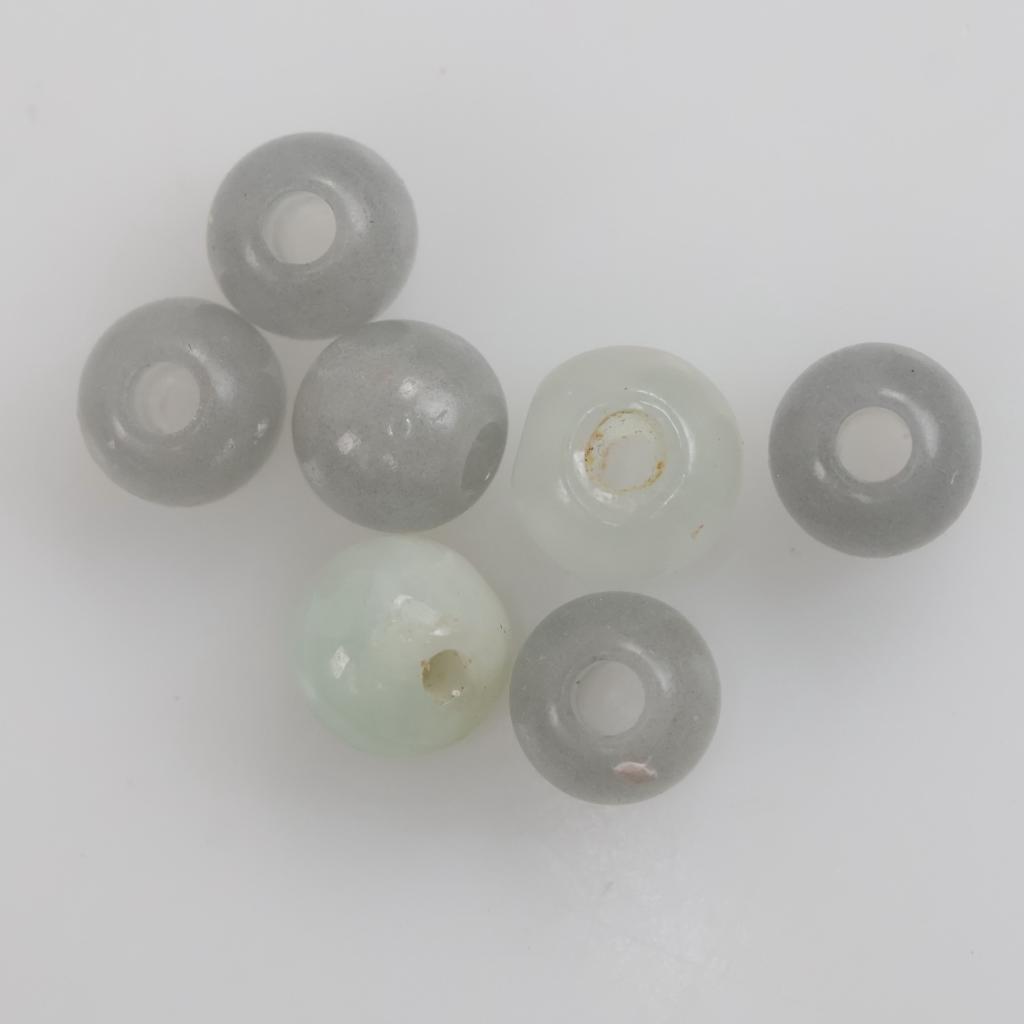 7 Jadite Beads