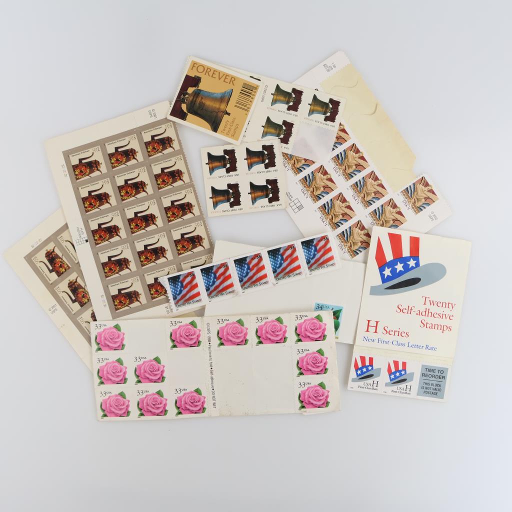 70+ US Stamps, Includes Forever Stamps
