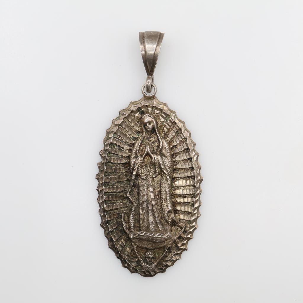 .800 Silver Religious Pendant