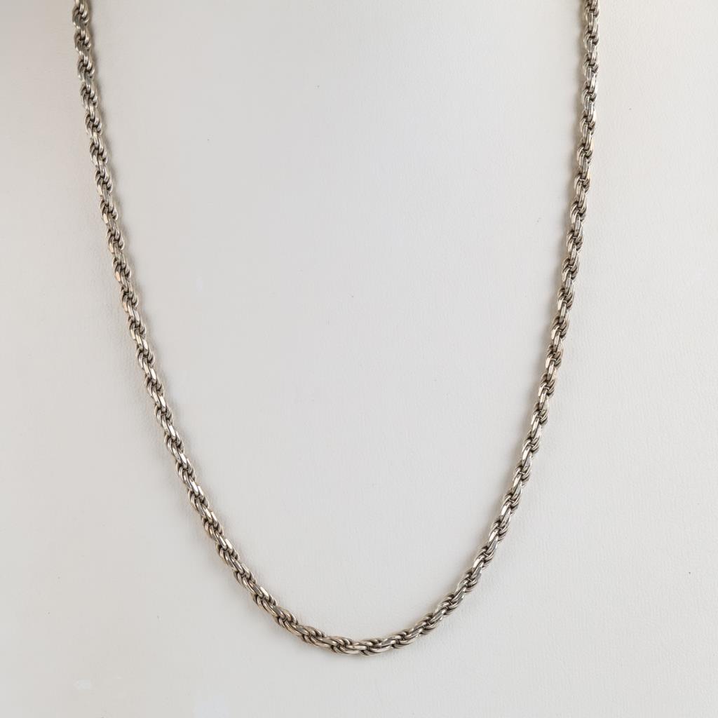 .800 Silver Rope Chain Necklace