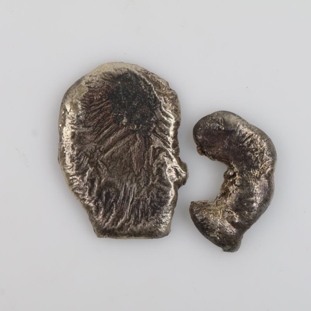 .800-.700 Silver Pieces, 2 Pieces