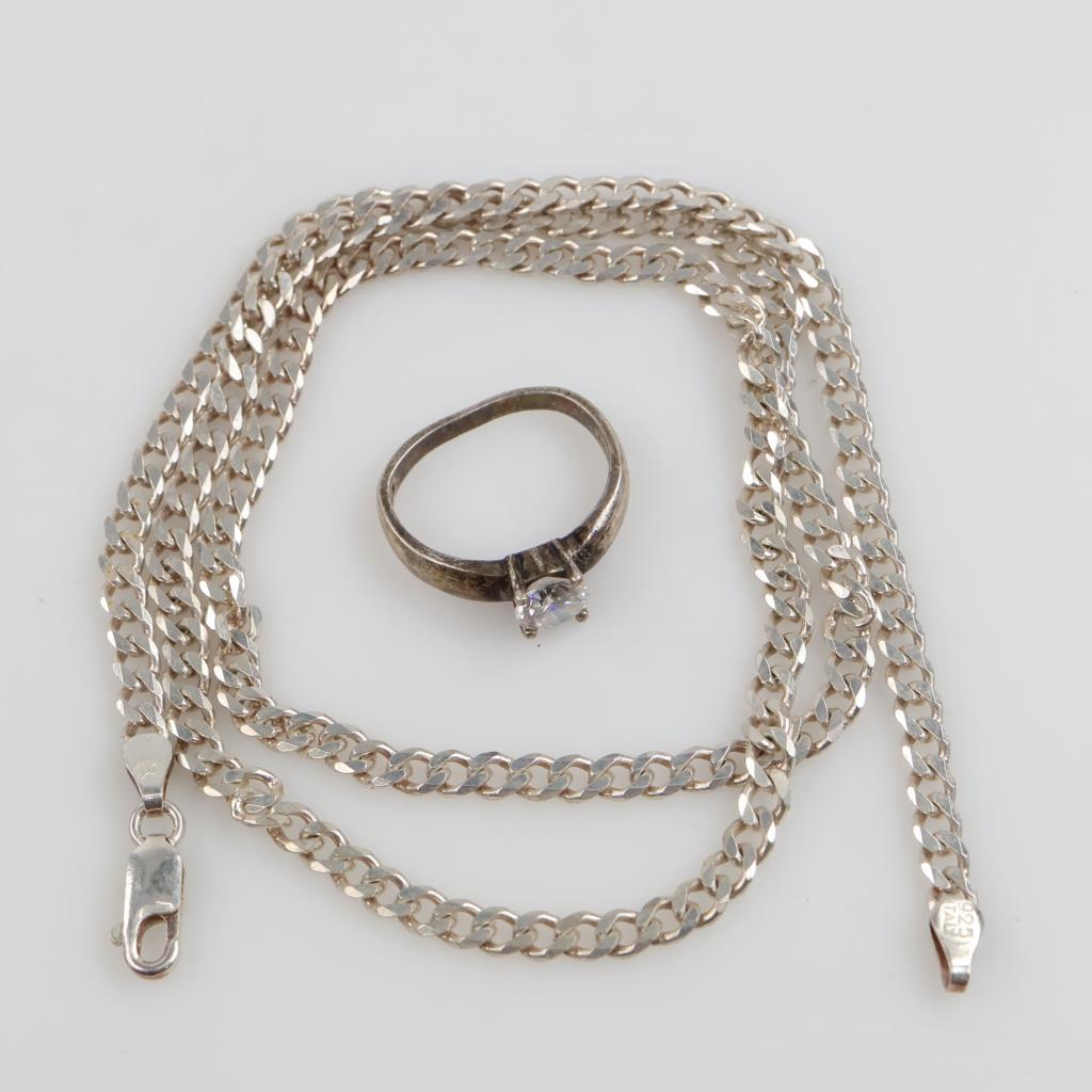 .800-.900 Silver Jewelry, 2 Pieces