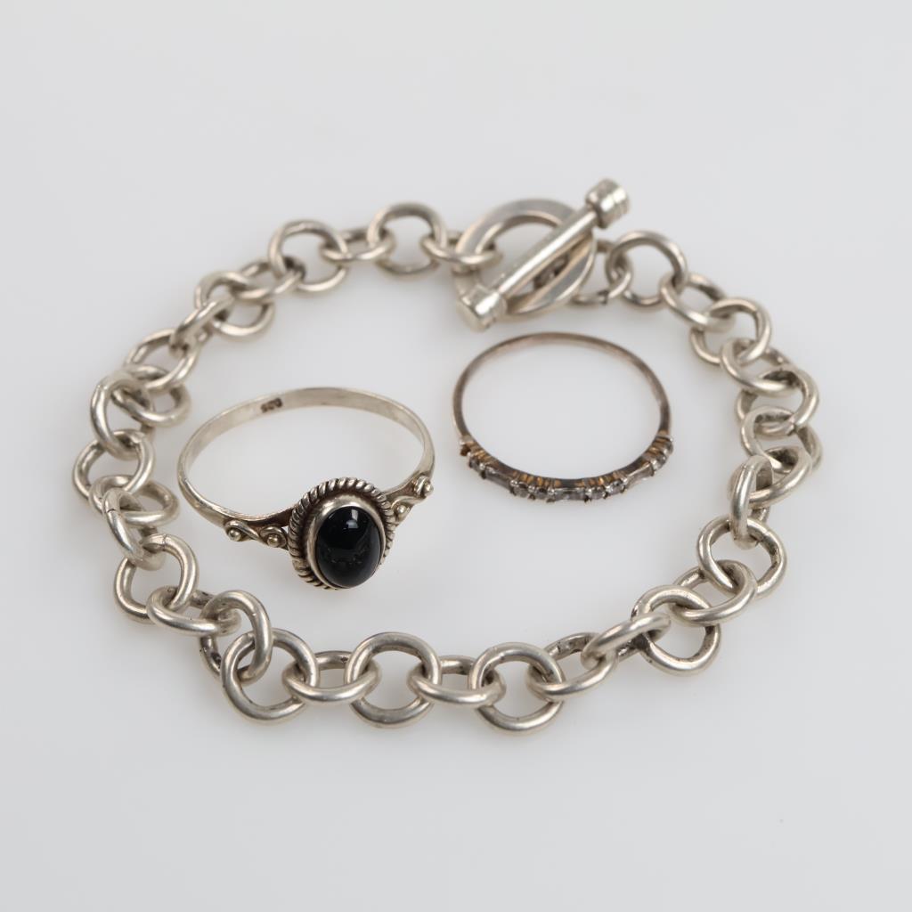 .800-.900 Silver Jewelry, 3 Pieces