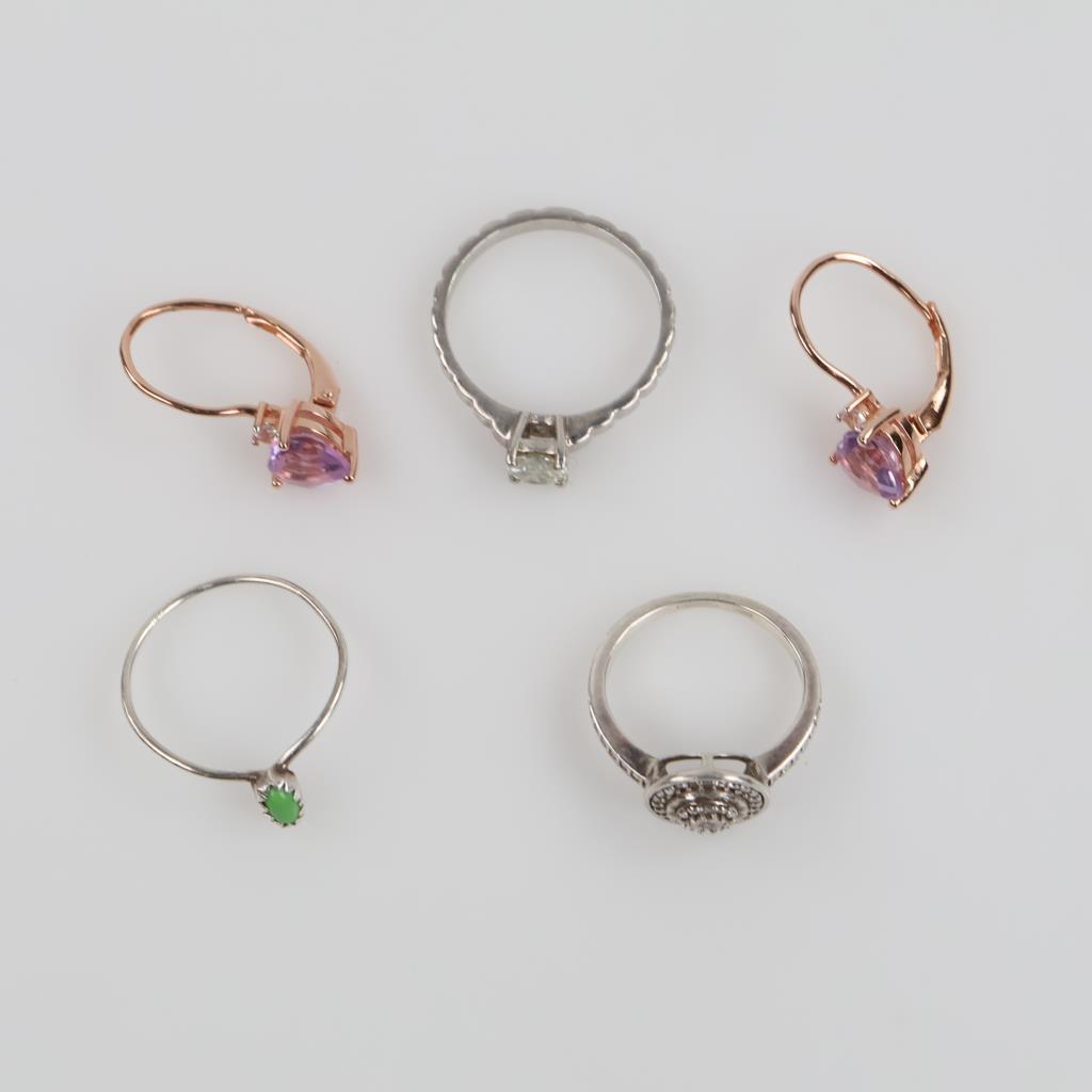 .800-.900 Silver Jewelry, 5 Pieces