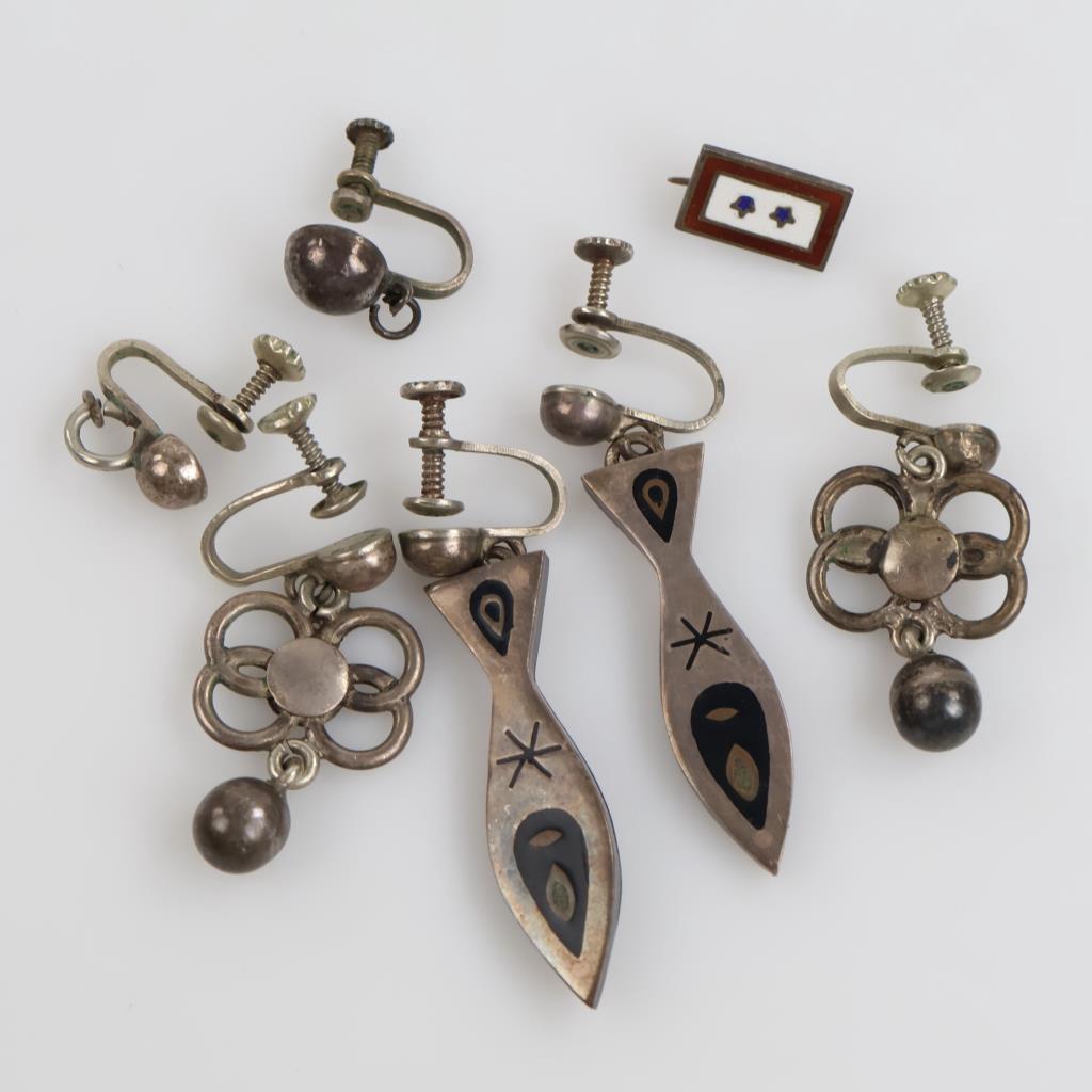 .800/.900 Silver Jewelry, 7 Pieces