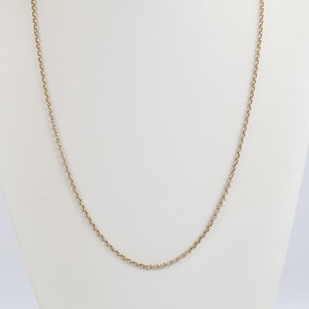 .900 Silver Double Cable Chain Necklace