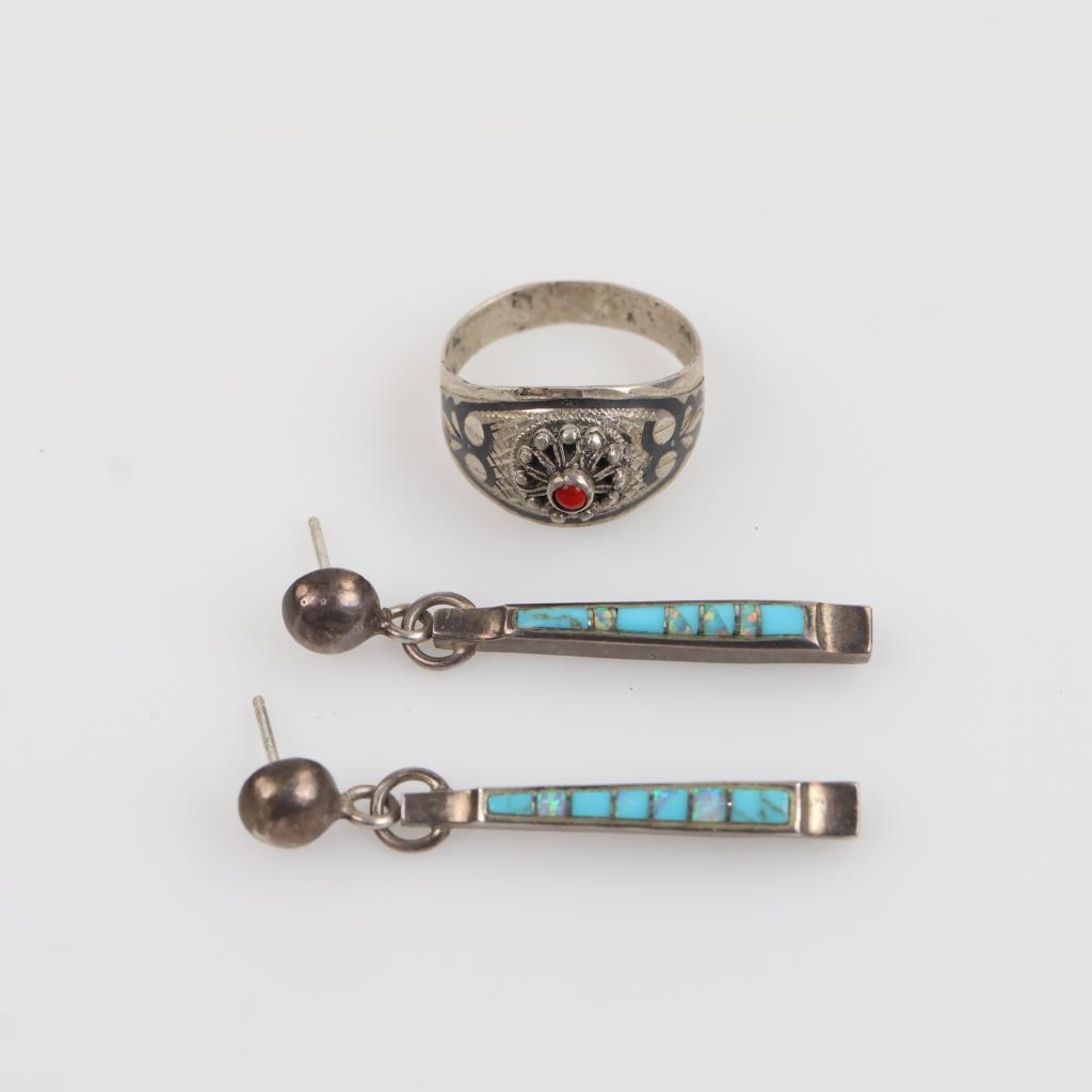 .900 Silver Jewelry, 3 Pieces