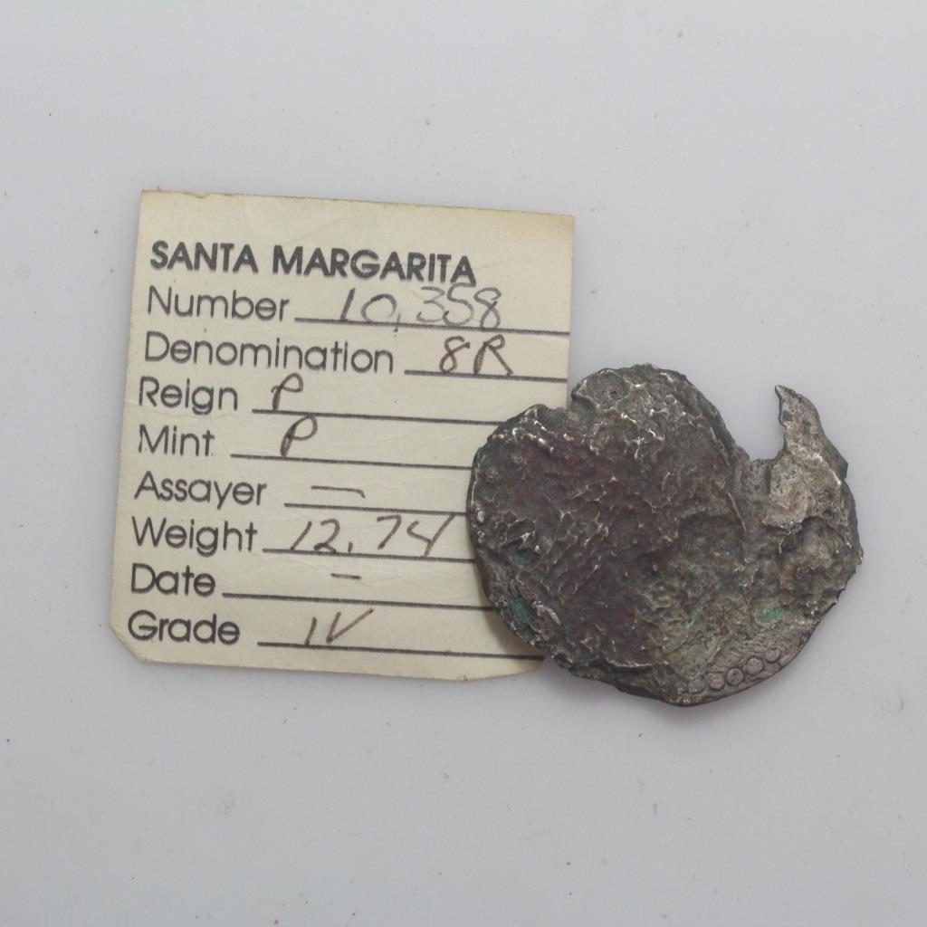 .900 Silver Santa Margarita Shipwreck Coin Property Room