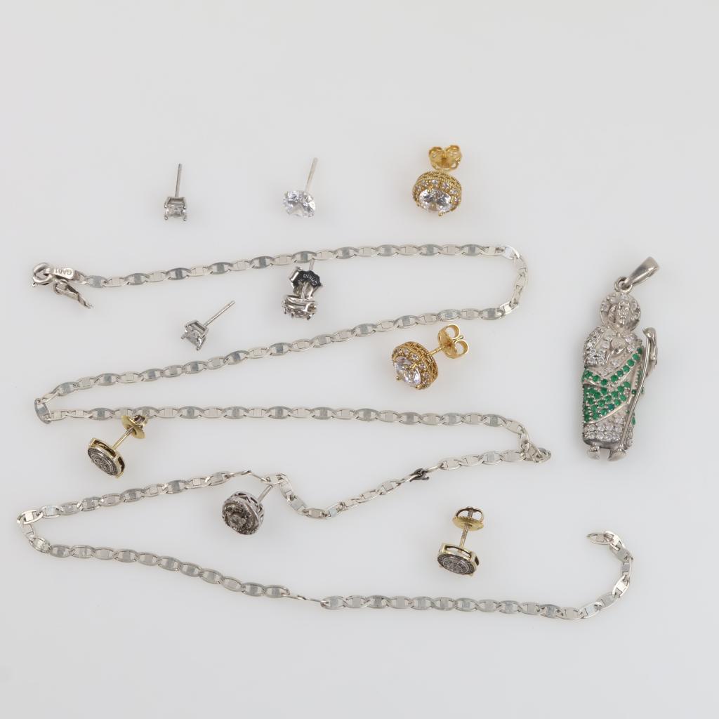 .900-.800 Silver Jewelry, 11 Pieces