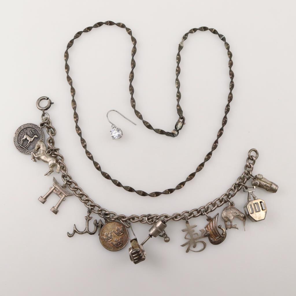 .900-.800 Silver Jewelry, 15 Pieces | Property Room