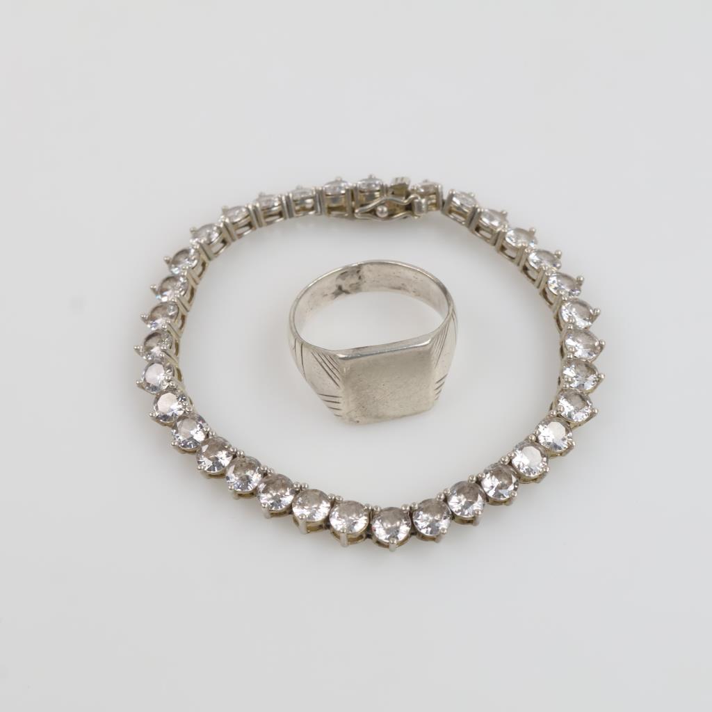 .900-.800 Silver Jewelry, 2 Pieces