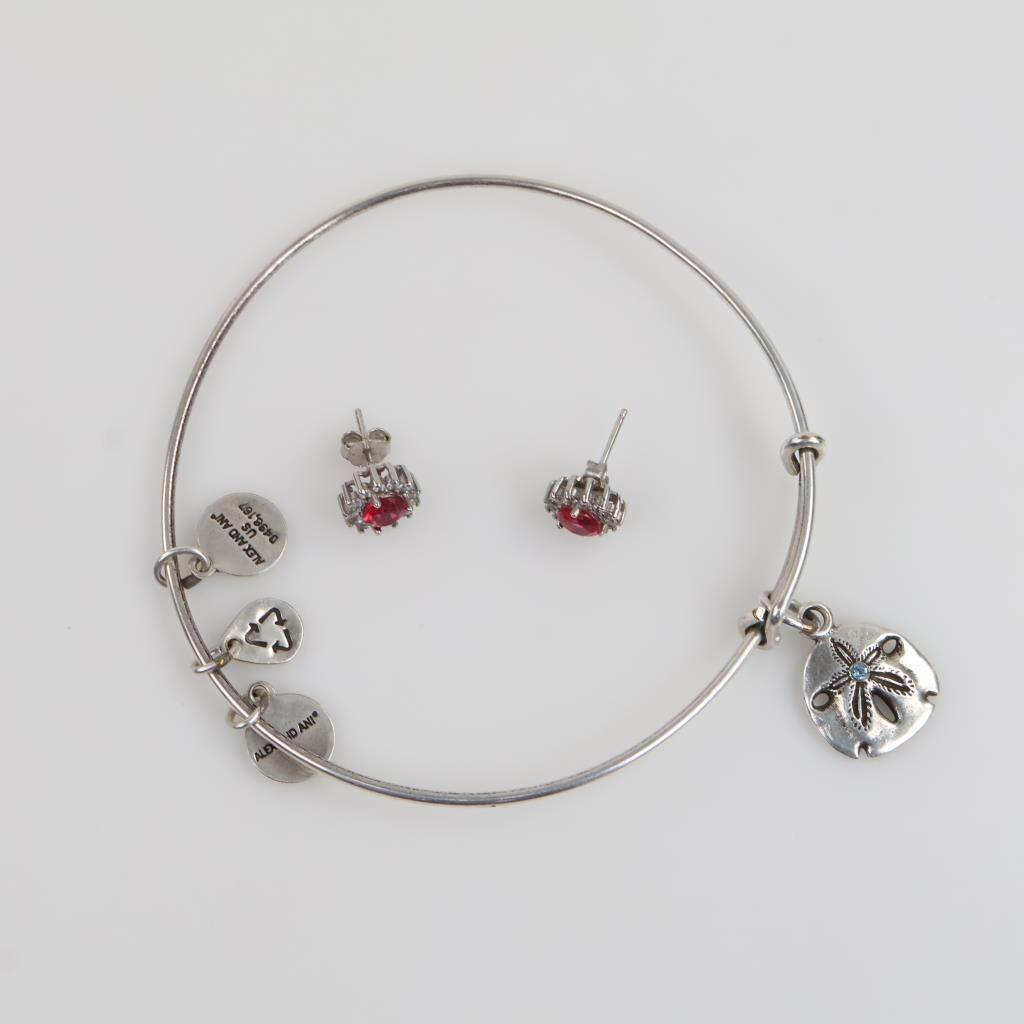 .900-.800 Silver Jewelry, 3 Pieces