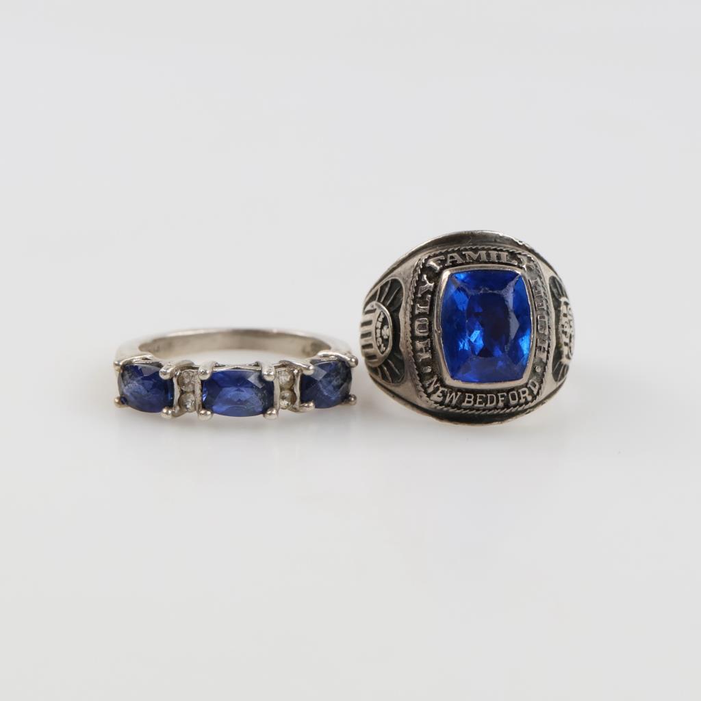 .900-.800 Silver Rings, 2 Pieces