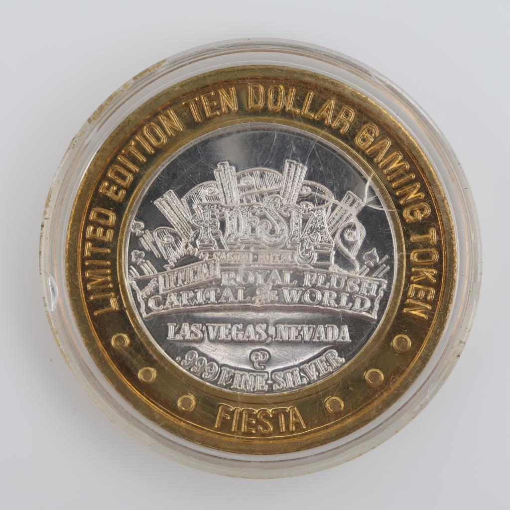 .999 Silver & Brass Fiesta Gaming Token