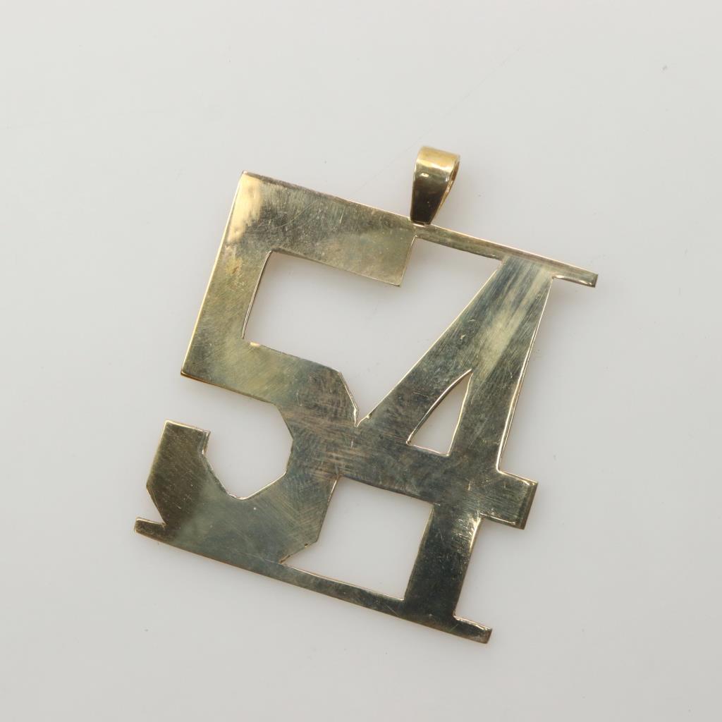 9kt Gold 54 Pendant | Property Room