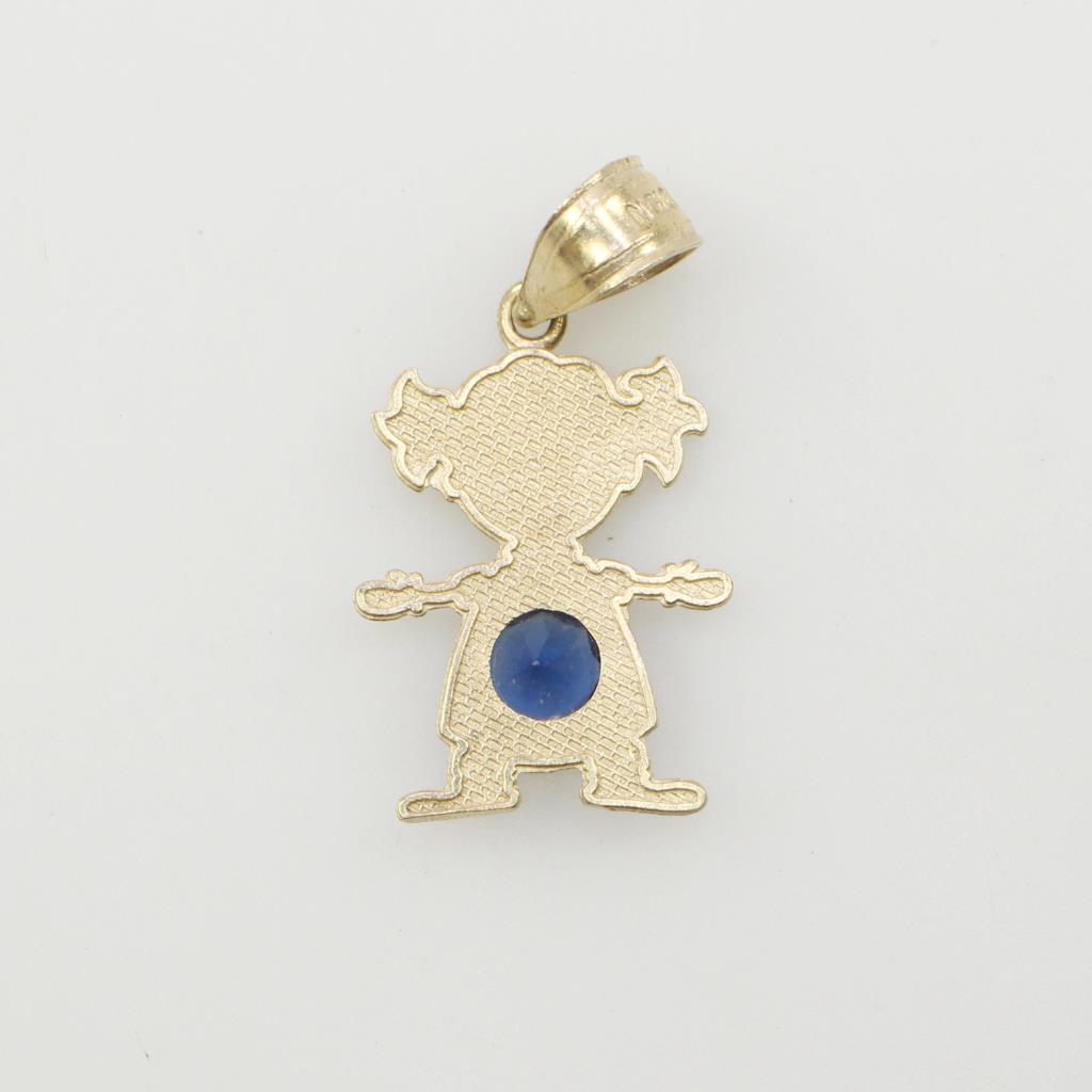 9kt Gold Blue Stone Little Girl Pendant Property Room