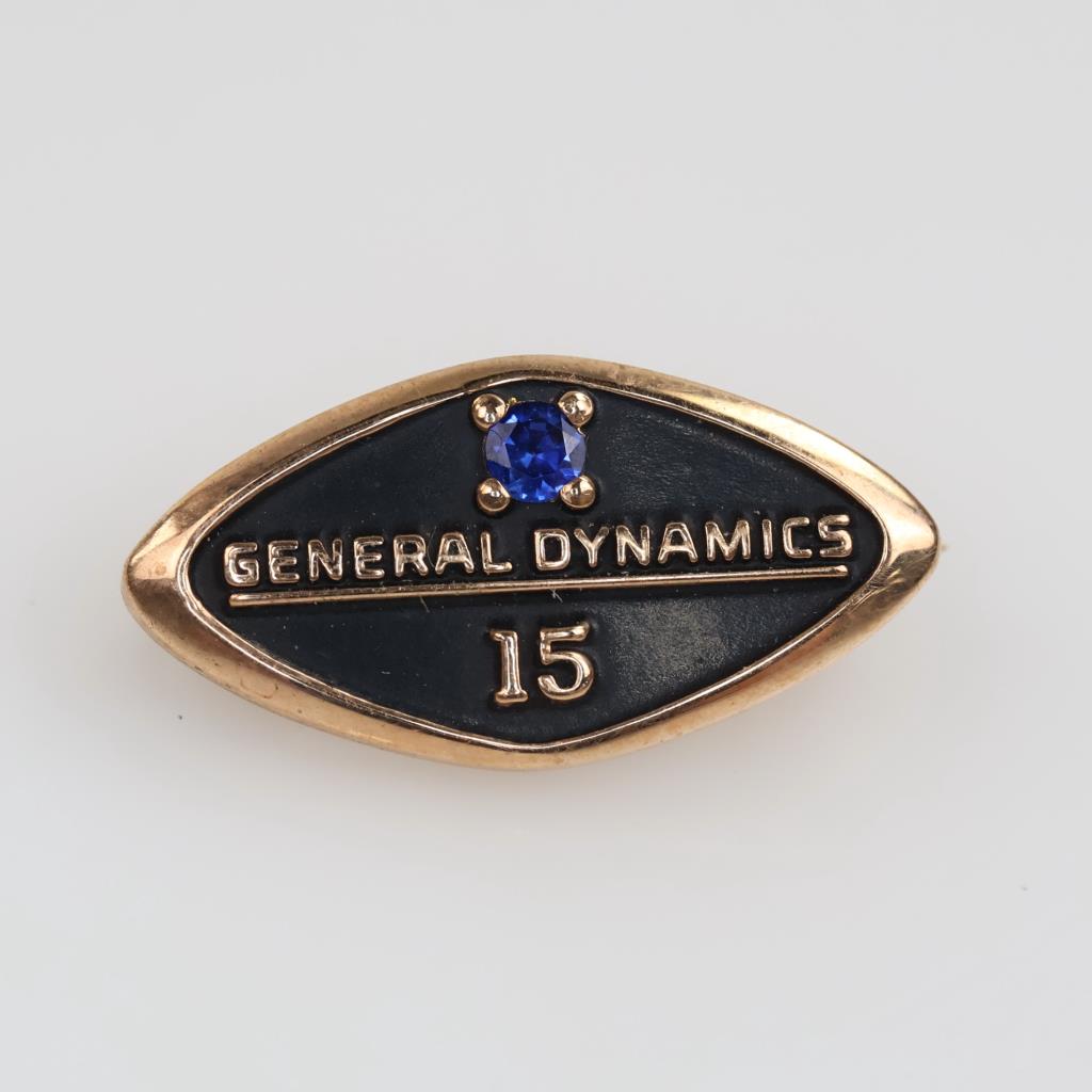 9kt Gold Blue Stone Pin