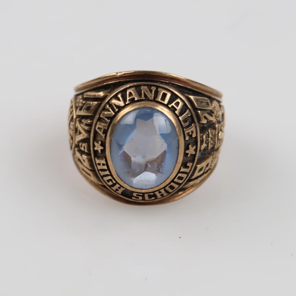 9kt Gold Blue Stone Ring