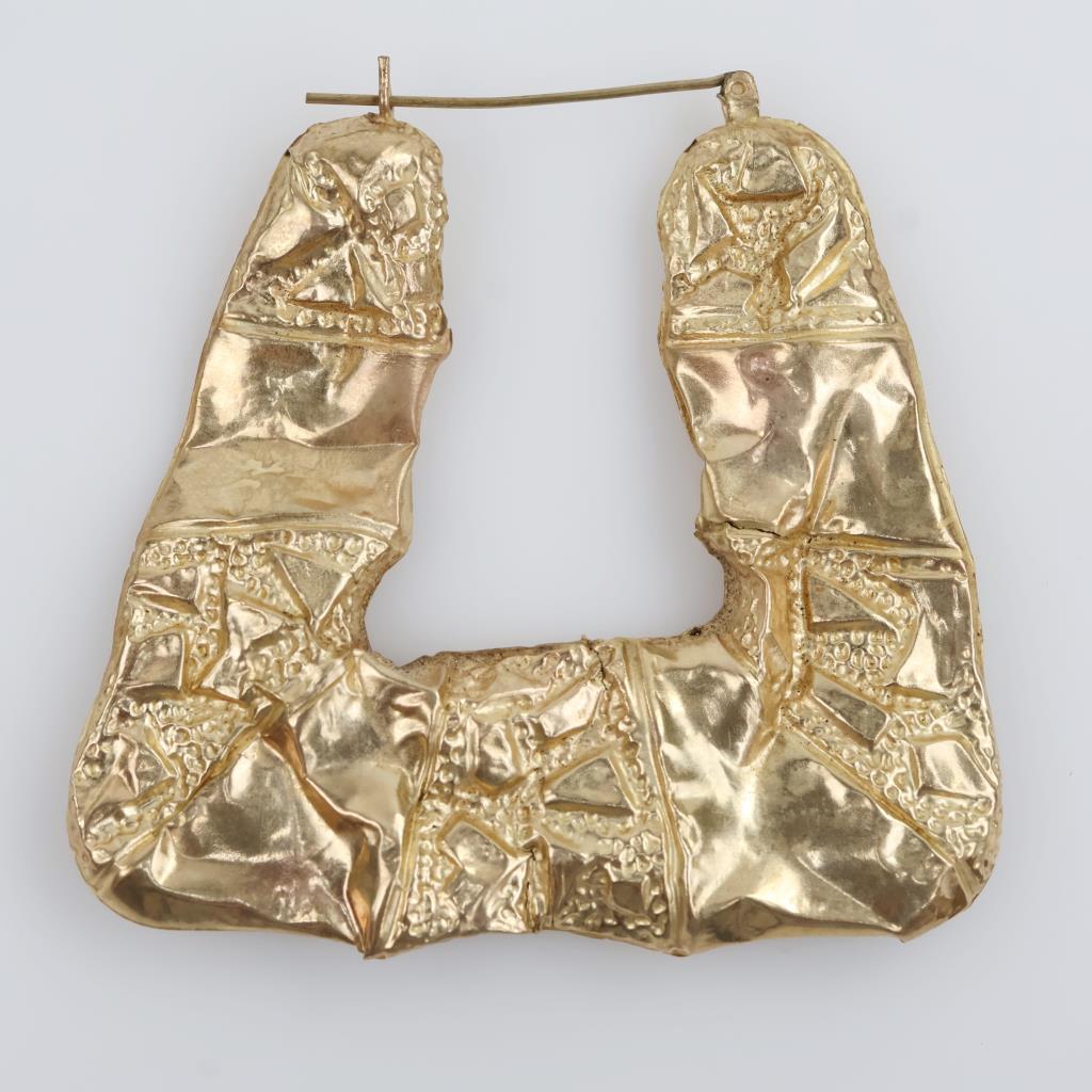 9kt Gold Hollow Earring