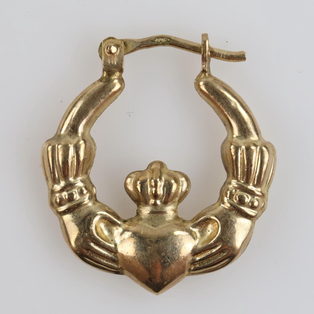 9kt Gold Hollow Hoop Earring