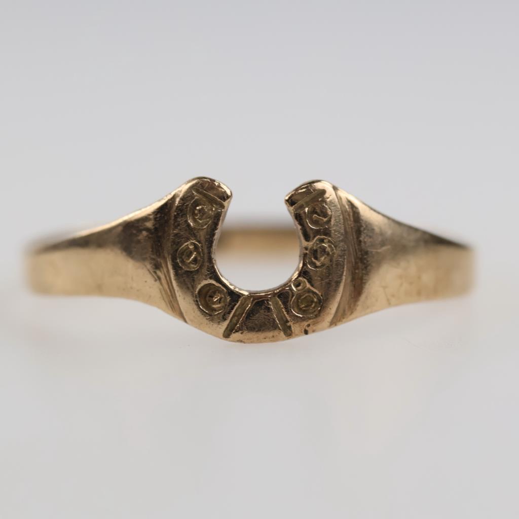 9kt Gold Horseshoe Ring