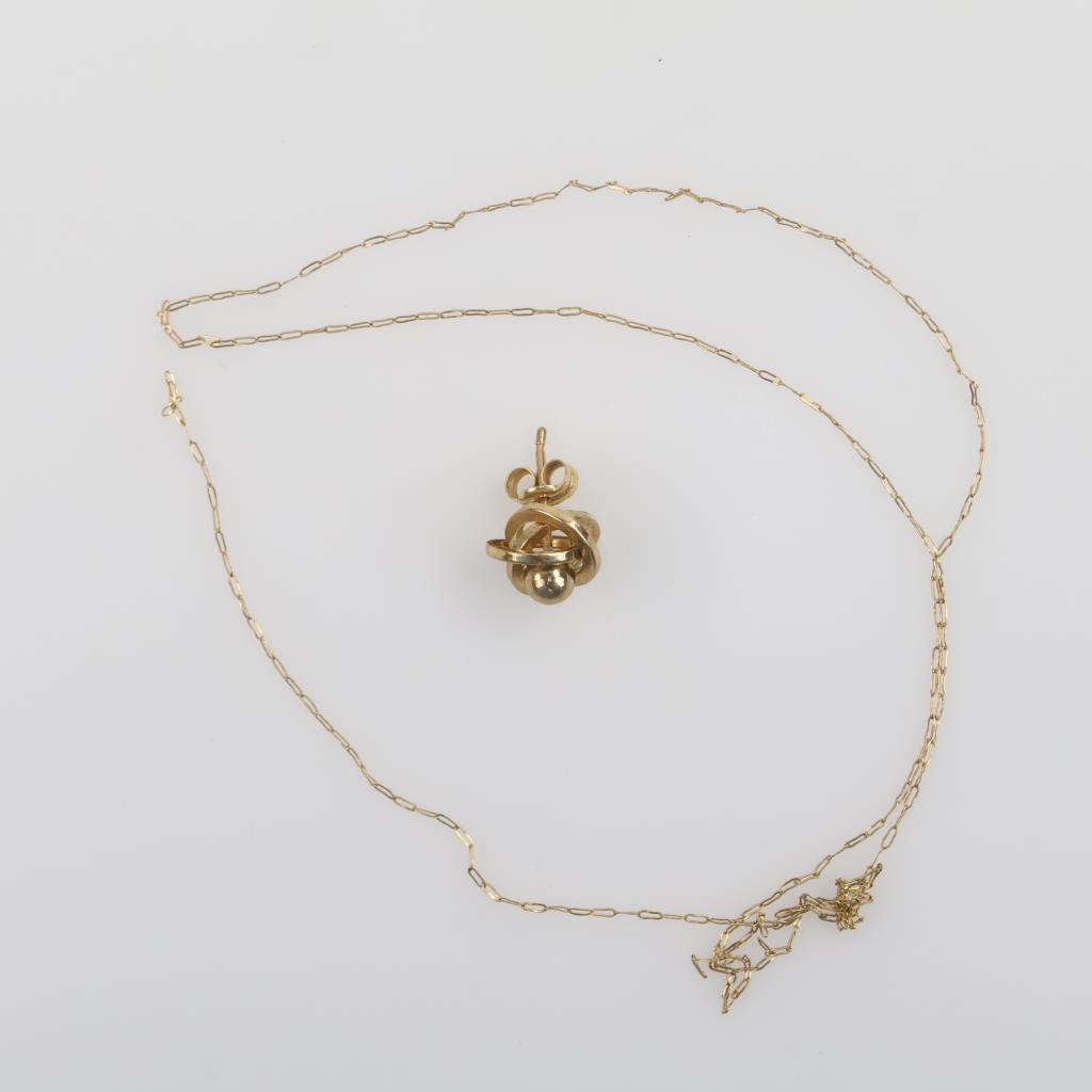 9kt Gold Jewelry, 2 Pieces