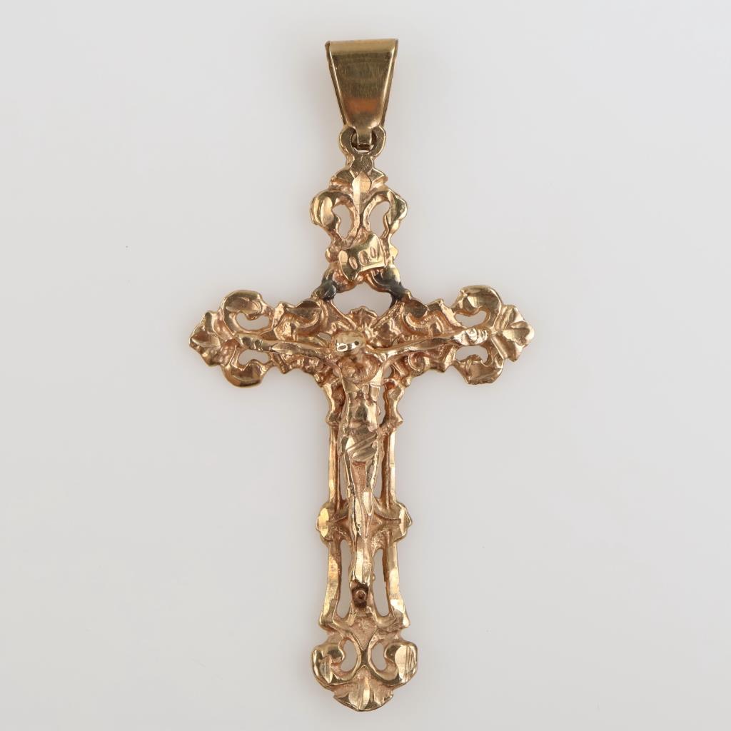 9kt Gold Religious Cross Pendant