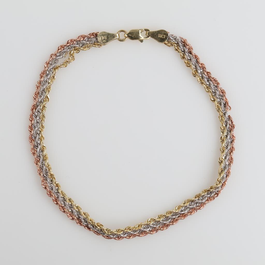 9kt Tri-color Gold Bracelet
