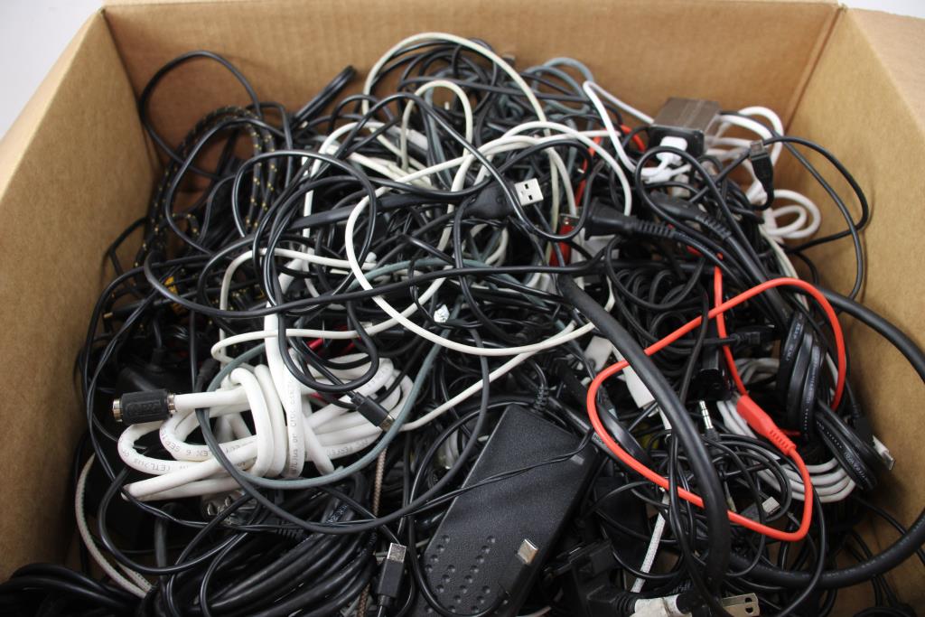 AC Adapters And Cables Bulk Lot