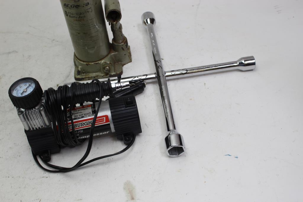 ACDelco Bottle Jack, Pittsburgh Air Compressor And More, 3 Pieces Property Room