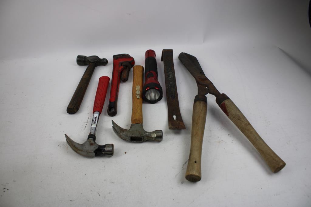 ACE 24" Bolt Cutters, Matco Pry Bar, Snap-On Flashlights, And More, 10 Pieces