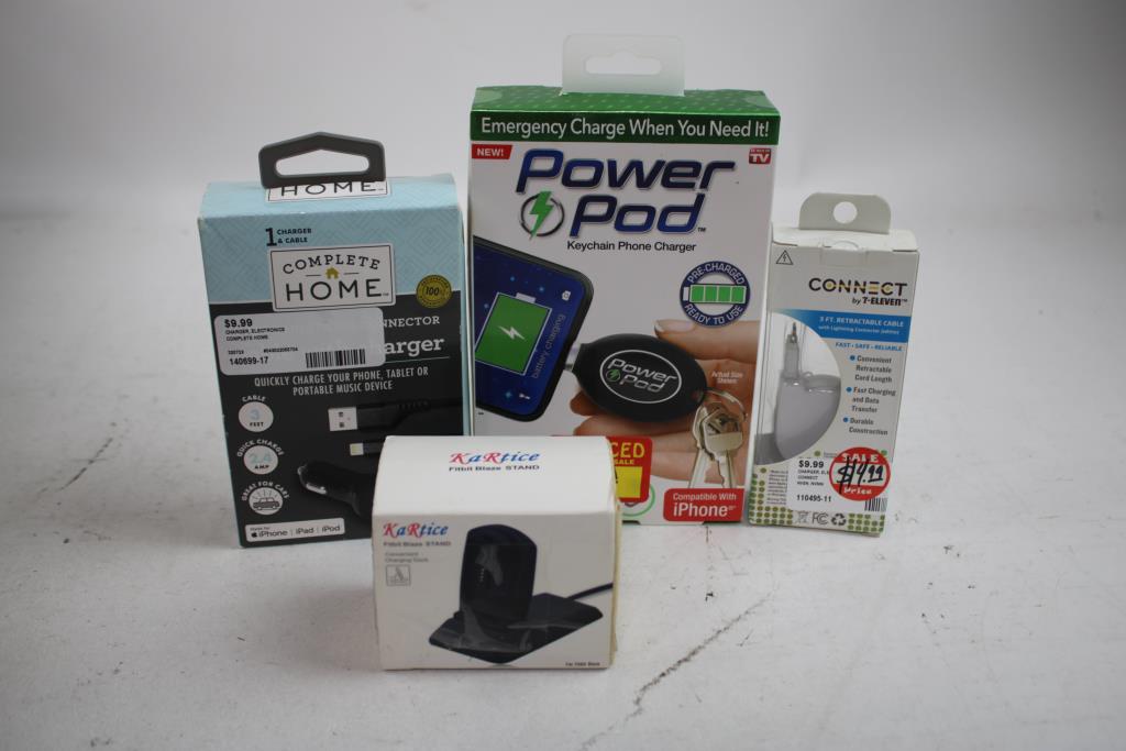 Adaptor Plug Kit, Lightning To USB Cables, Keychain Charger, And More, 16 Pieces
