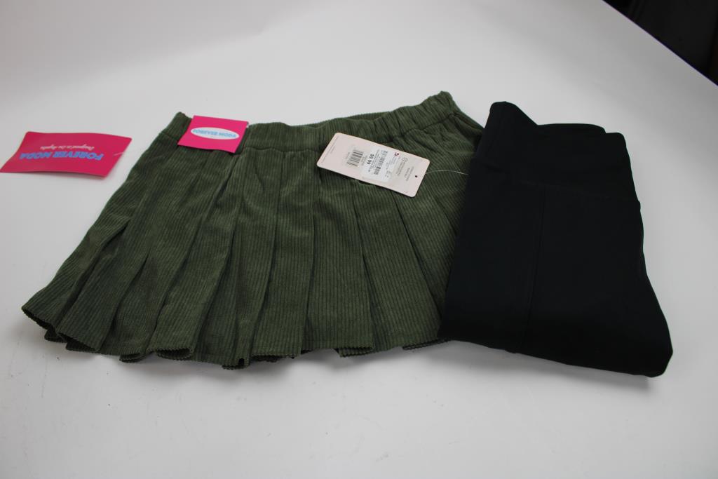 Adidas Athletic Pants, Leggings, Olive Skirt, Junior Camo Pants, Size Small, 5 Pieces