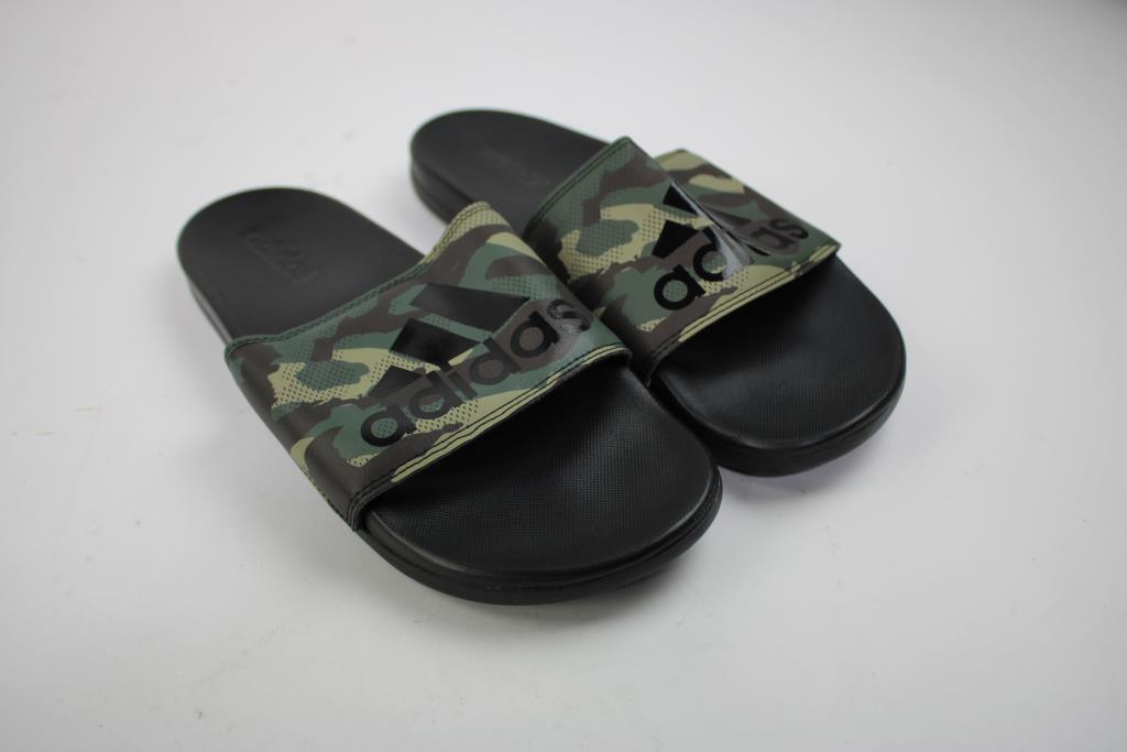Adidas Camo Adilette Comfort Slides, Men's Size 10