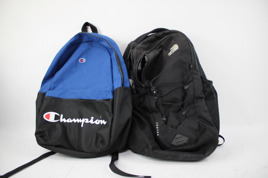 Adidas, Champion, The North Face Backpacks, Nike Pouch Bag, 4 Pieces