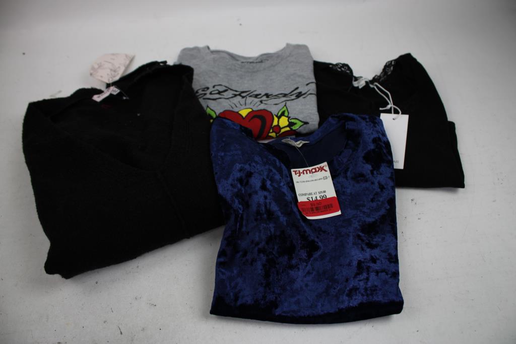 Adidas, Ed Hardy, TJ Maxx Crop Tops, Baby Tees, And More, 8 Pieces