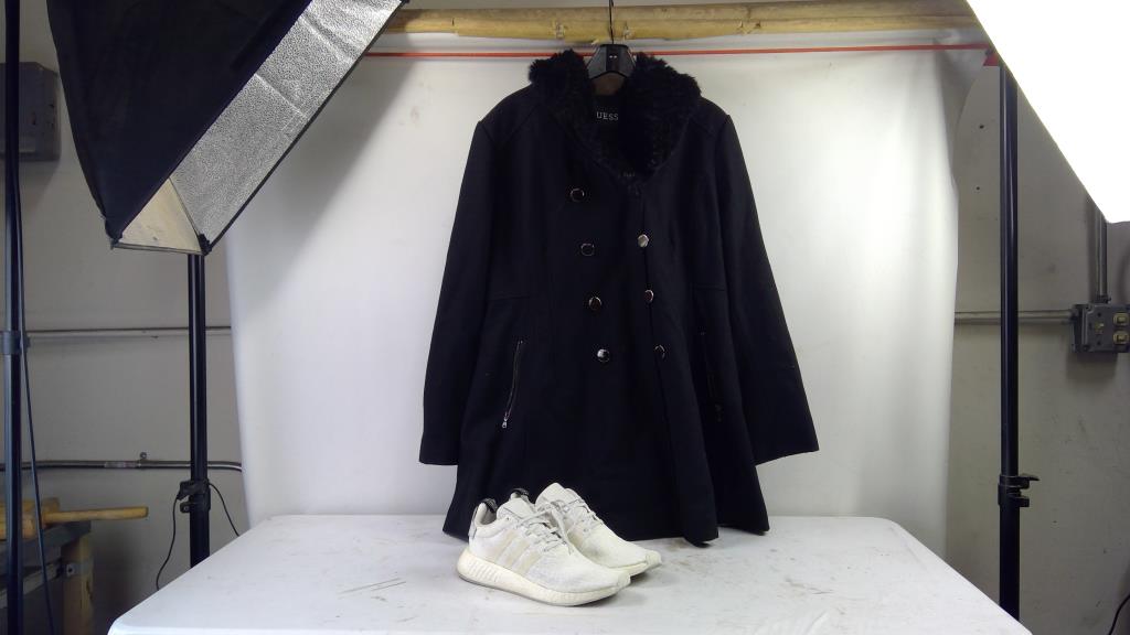 Adidas Mens Shoes Size 9, Guess Womens Jacket XXL