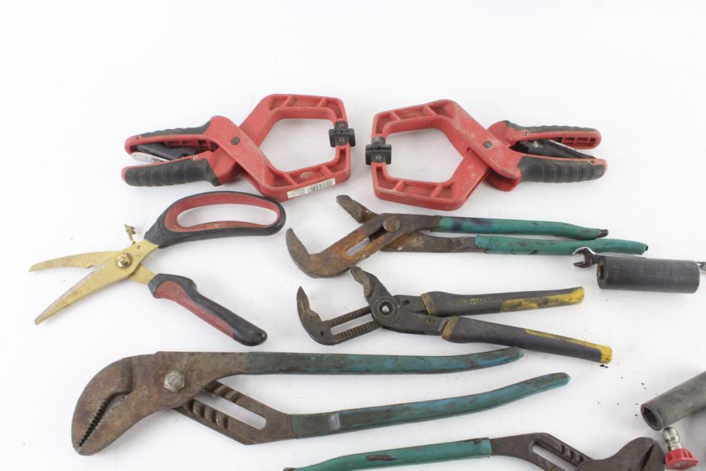 Adjustable Wrench, Channel Locks, And More, 10+ Pieces Property Room