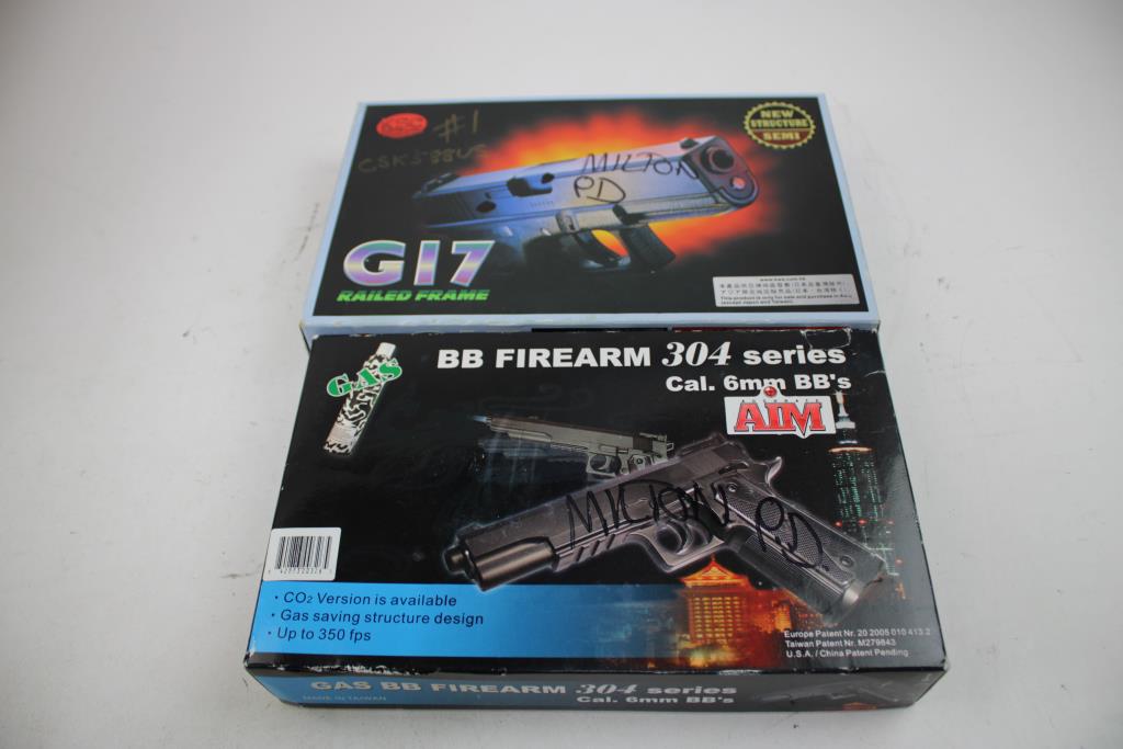 AIM Firearm 304 6mm BB Gun, KSC G17 Semi-Automatic Combat Air Pistol, 2 Pieces