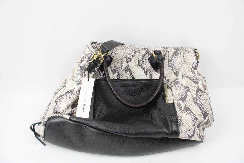 Aimee Kestenberg Sunbury Novelty Tote Vanilla Snake